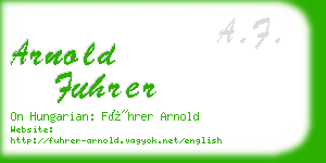 arnold fuhrer business card